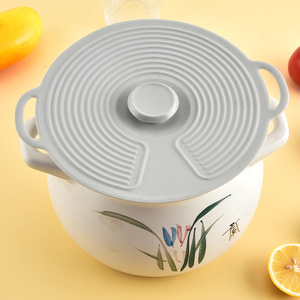 Couvercle de pot en silicone de qualité alimentaire, résistant aux températures élevées et basses, hermétique, compatible micro-ondes, anti-éclaboussures - Product Image 3