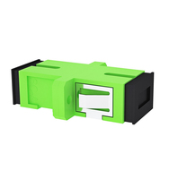 Adaptateur de fibre optique monomode simple SC/APC, coupleur en plastique vert et métal SM/MM pour FTTH FTTB FTTX