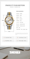 Relojes SKMEl 9268, Set de Regalo Analógico para Hombre, Reloj de Moda, Resistente al Agua 3ATM, Reloj Deportivo Analógico de Lujo para Hombre