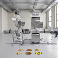 Machine automatique de remplissage d'azote pour aliments granulés, scelleuse de boîtes en plastique, embouteilleuse métallique, doseuse pondérale pour grains de café