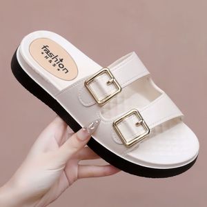 Women's PVC Fashion Outdoor Summer Beach Sandals Thick Sole Non-Slip <b>Slides</b> for Recyclable Soft Hard-Wearing Wholesale - Product Image 4