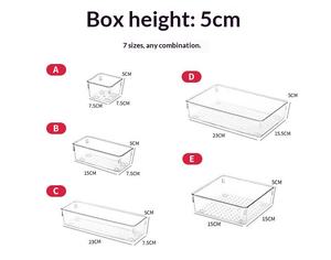 Набор из 27 прозрачных пластиковых органайзеров для ящиков: универсальные лотки для хранения косметики и принадлежностей для ванной и туалетного столика - Product Image 3