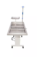Table d'opération vétérinaire électrique EUR VET, 120x60cm, plateau en acier inoxydable 304, hauteur 54-112cm, avec poteau porte-perfusion