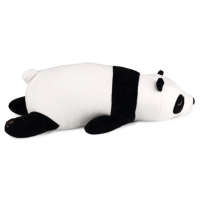 Vente en Gros Panda Noir et Blanc Ours en Peluche Poupée Panda Doux Jouets en Peluche