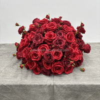 SMS Bestseller Hochwertige Hochzeitstisch-Dekorationen 60CM Seiden-Rote Rosen Künstliche Blumenkugeln für Zuhause und Hochzeit