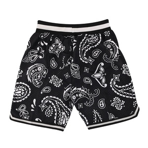 Celana Pendek Basket Pria HEALY Custom Breathable Mesh Berkualitas Tinggi Motif Paisley Dengan Kantong - Product Image 2
