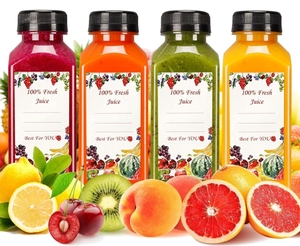 Botella <span class=keywords><strong>de</strong></span> Plástico Transparente para Jugo <span class=keywords><strong>de</strong></span> 16oz 500ml con <span class=keywords><strong>Tapas</strong></span> a Prueba <span class=keywords><strong>de</strong></span> Manipulación Blancas y Negras, <span class=keywords><strong>Botellas</strong></span> Cuadradas para Bebidas Frías - Product Image 2