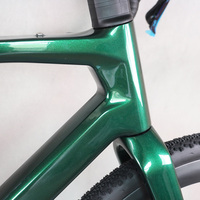 Vélo complet avec cadre en carbone, vélo de gravier, cadre de vélo de gravier avec frein à disque, roues en carbone WheelTop GEX 1*13 Groupset, YS2502-2 GR208