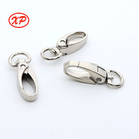Xiangpeng - Petite boucle de connexion en alliage de zinc argenté en forme de D pour cordons, articles en cuir et accessoires de sacs en métal (grande boucle mousqueton)
