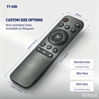 Control Remoto Universal Anti-Golpes de Código Fijo KEYUAN TY-16D para Televisores LED Inteligentes con Material ABS