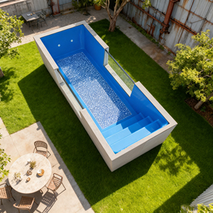 Piscine en fibre de verre pour la détente en plein air, résistante aux UV, design durable pour une utilisation à long terme dans votre jardin - Product Image 4