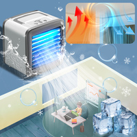 Nouveau climatiseur portable, mini climatiseur, ventilateur de bureau à eau rechargeable par USB avec brumisateur, ventilateur rechargeable