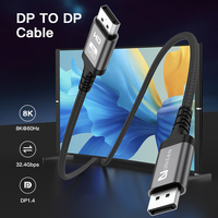 Cable Divisor UNIEAN HD 2M 3M 8k 1.4 DP a DP 60Hz 2.0, Cable de Video DisplayPort 2.1 para Móvil a TV PS5