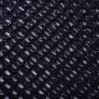 Broderie de perles florales tridimensionnelles, sequins, nouvelle robe de mariée, tissu en maille transparente perlée, dentelle unie, 100% polyester, séchage rapide