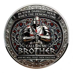 Pièces de monnaie commémoratives personnalisées de l'Ordre des Chevaliers <span class=keywords><strong>Crusaders</strong></span> et Médaille de la Valeur - Product Image 5