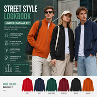 Blouson Bomber Homme Personnalisé avec Logo, en Polaire Épaisse Zippé, Style Baseball Varsity, Fabrication OEM