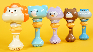Vente en gros de hochets musicaux avec lumière et design d'animaux mignons, jouet musical, instrument d'éducation précoce - Product Image 6