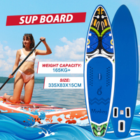 Planche de paddle gonflable Funwater, durable, en Drop Stitch, 335 cm, extra large, haute stabilité, 190 kg, planche de SUP