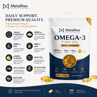 Capsules de gelée molle d'huile de poisson pour adultes, marque privée OEM, oméga 3 EPA DHA, soutien du bien-être du cœur et du cerveau, complément alimentaire, 120 unités