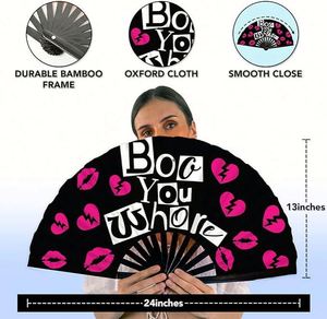 Grands éventails pliables portables personnalisables en bambou pour mariages, festivals, spectacles et plage – Article promotionnel - Product Image 4