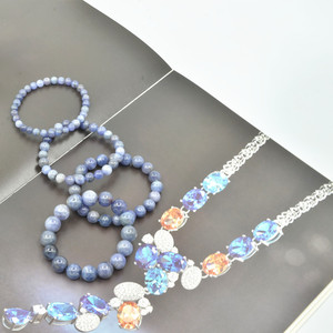Aita Wholesale Natural Tanzanite Round <strong>Beaded</strong> Stone <strong>Bracelet</strong> Jewelry for Women - Product Image 2