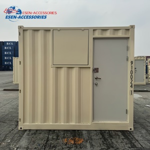 Porta Pedonale di Sicurezza in Acciaio Zincato con Telaio Preassemblato per Modifica Container e Uffici da Cantiere - Product Image 1