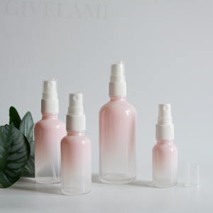 Flacon pulvérisateur de 15 ml/30 ml/5 ml/100 ml pour parfum d'ambiance, <span class=keywords><strong>verre</strong></span> dégradé <span class=keywords><strong>rose</strong></span> avec pompe pulvérisatrice blanche, récipient pour huile essentielle - Product Image 2