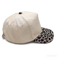 Gorra de Béisbol Estructurada de 5 Paneles con Estampado de Leopardo, Visera Curva, Logotipo Personalizado OEM, Bordado, Logotipo Impreso, Gorra Moderna de Moda al por Mayor