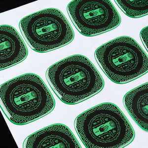 Модные 3D-наклейки из эпоксидной смолы: индивидуальные водонепроницаемые самоклеящиеся 3D-стикеры для брендов, виниловые этикетки-купола - Product Image 3