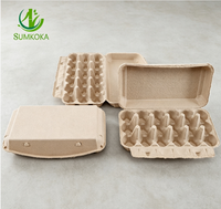 Vente directe d'usine Sumkoka de barquettes à œufs en carton de 30 œufs, barquettes en pulpe moulée, emballage pour œufs