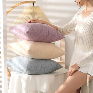 Moderne Faux Teddy Fourrure Boucle <span class=keywords><strong>D</strong></span>écoration Canapé Solide Grand Coussin Couvre Taie <span class=keywords><strong>d</strong></span>'<span class=keywords><strong>Oreiller</strong></span> Taie <span class=keywords><strong>d</strong></span>'<span class=keywords><strong>Oreiller</strong></span> <span class=keywords><strong>60X60</strong></span> - Product Image 3