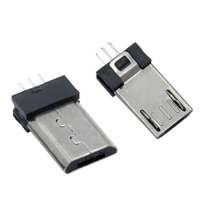 Conector Micro USB Macho de 5 Pines, Tipo B, Vertical, para Soldar, de Cobre, para Productos Electrónicos - Product Image 1