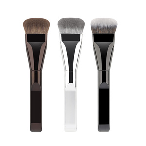 Set de Brochas de Maquillaje Planas, Pelo Sintético, Mango de Plástico, Herramienta de Belleza Facial para Aplicación de Base - Product Image 5