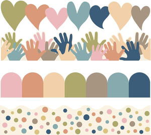 Custom Bulletin Board Borders Sticker Cute Rainbow <strong>Themed</strong> Scalloped Border Stickers for School <strong>Classroom</strong> <strong>Decoration</strong> - Product Image 2