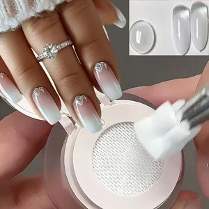 Vernis Gel 5ml Blanc Effet Ombre Dégradé Sans Résidu Aura Blush Blend Manucure Gel Polish Outil Repousse-cuticules Double Embout # 2g - Product Image 1