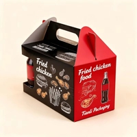Boîte de transport numérique pour boissons, emballage alimentaire portable pour restaurant, poulet frit, burger, frites en papier