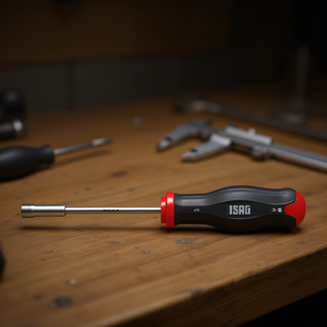 Llave hexagonal en L de 299 mm con mango rojo para trabajos de precisión - Product Image 3