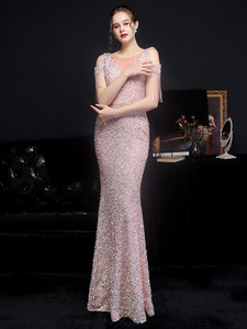 Fiesta Mujeres Temperamento Delgado Sexy Patrones Largo Maxi Noche Vestidos de baile - Product Image 2