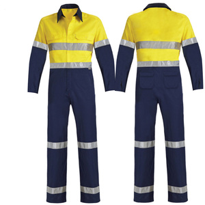 Ce Môi Trường Phản Quang Coverall Người Đàn Ông Của Bảo Hộ Lao động Cotton Quần Áo Kỹ Thuật Xây Dựng Một Mảnh Hi VIS Đồng Phục - Product Image 3