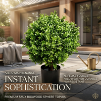 Fabrication en gros de boules de topiaire artificielles, arbres en buis artificiels, plantes bonsaï artificielles pour la décoration de la maison et du jardin
