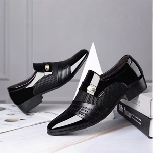 Chaussures Oxford pour hommes de style britannique de haute qualité, en cuir véritable, à enfiler, pour le bureau, les occasions formelles, les mariages - Product Image 4