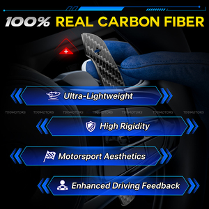 Palancas de cambio magnéticas de fibra de carbono TDD para el volante del Toyota A90 Supra MK5. - Product Image 3