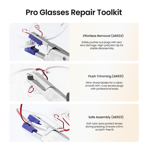 Rimless <b>Glasses</b> Tool Pliers <b>Glasses</b> Repair Kit 3T-B01A Lens Processing Repair Kit Pliers Screw - Product Image 2