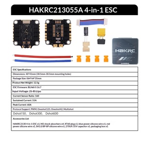 ESC sin escobillas 4 en 1 de 8 bits 55A 6S y condensador de 35V para piezas DIY de modelos de carreras FPV de 5 pulgadas - Product Image 6