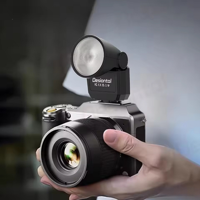 Desiontal F02 6500K Speedlite Camera Mini Flash Vlog Photography Speedlight for Canon Fuji for Sony for Nikon PK Godox V1 Metal