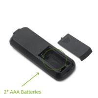 Télécommandes universelles de haute qualité personnalisées en silicone infrarouge noir à 5 boutons, fabricant d'origine, sélection variée de télécommandes