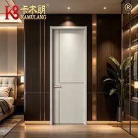 Porte intérieure moderne en bois composite peint, insonorisée, pour écoles, chambres, hôtels, salles à manger, salles de bain, appartements et villas