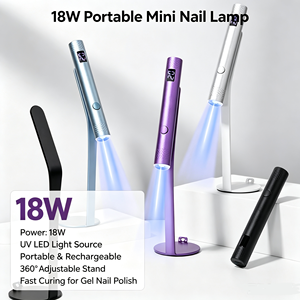 Lampe UV LED portable sans fil pour séchage rapide du vernis gel, mini séchoir à ongles en métal 3W avec tête en silicone - Product Image 1