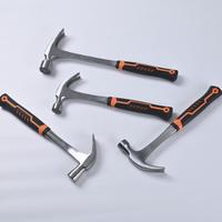 Marteau à griffes industriel de qualité américaine en gros, logo/couleur OEM disponible, entièrement en acier, manche en fibre de verre, poignée ergonomique