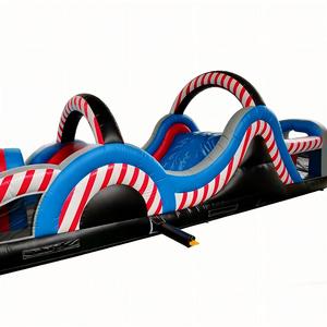 Parcours d'obstacles gonflable à pois colorés en PVC, grand parcours ondulé, jeu d'aventure, toboggan aquatique, château gonflable pour enfants, pour la maison et les événements en plein air - Product Image 4